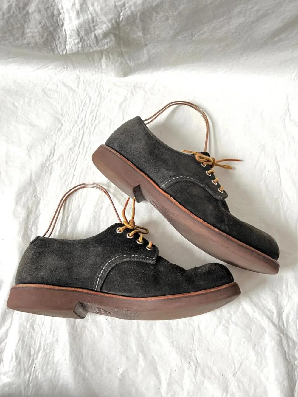 Red Wing shoes 8055 Foreman Oxford mens 9.5 D black suede lace up made in USA